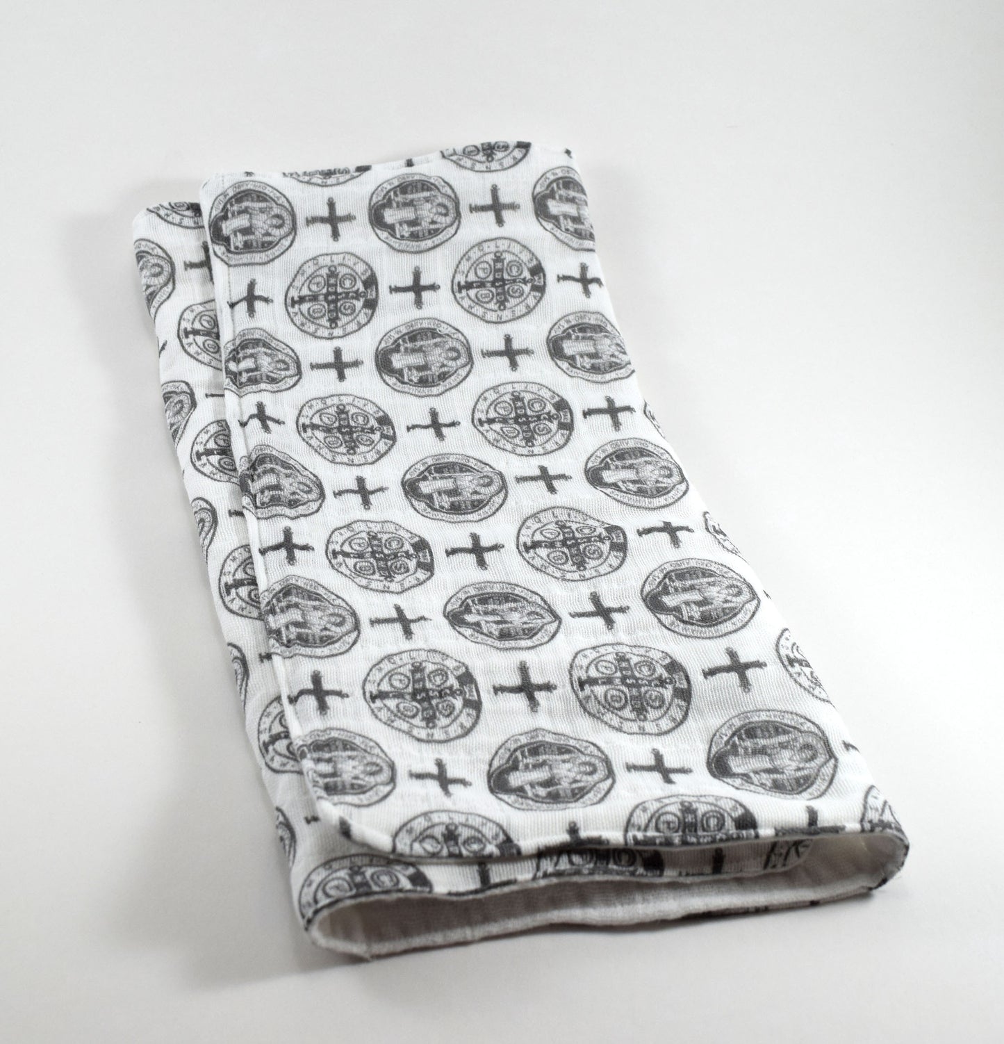 catholic baby gift, catholic burp cloth, catholic baby boy