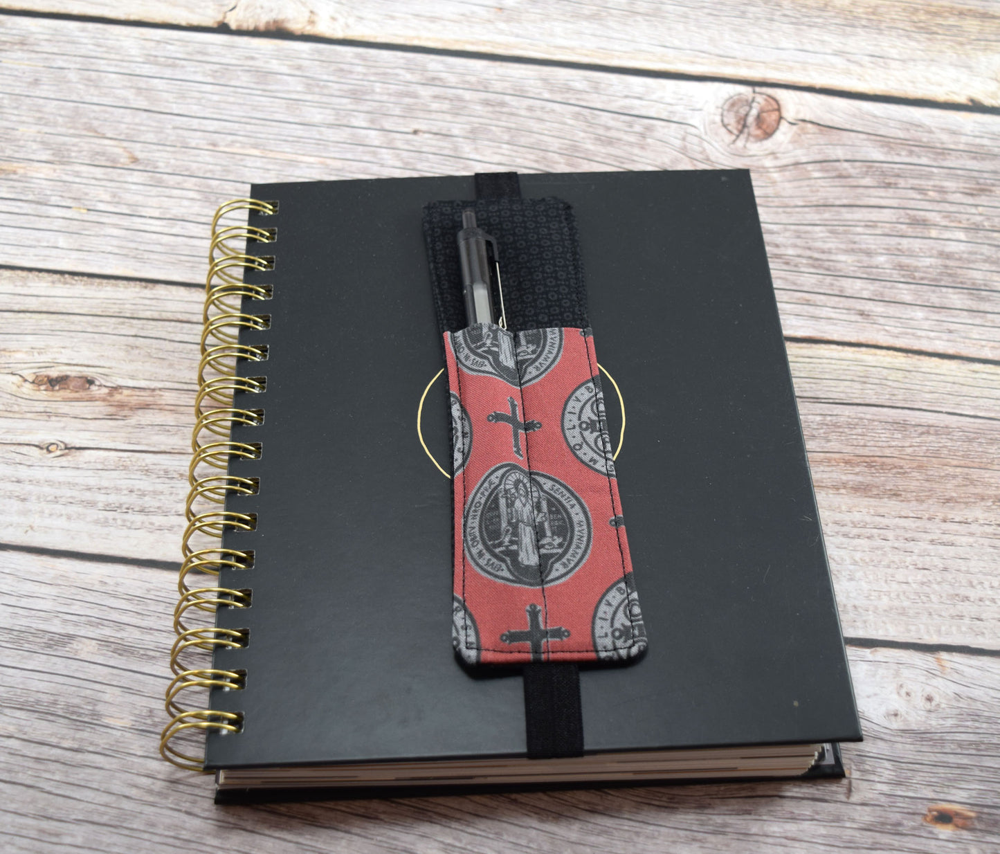 st benedict, catholic pen pouch, catholic pen holder, catholic planner