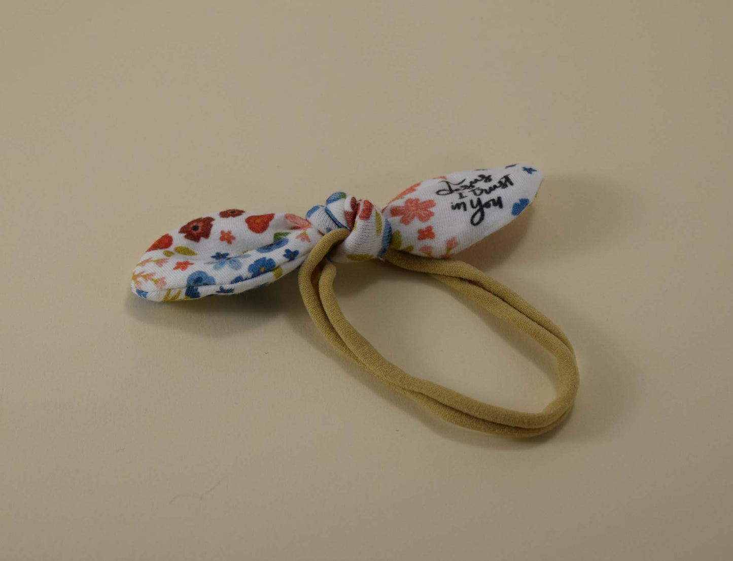 Catholic Baby Nylon Headband -  Divine Mercy Floral