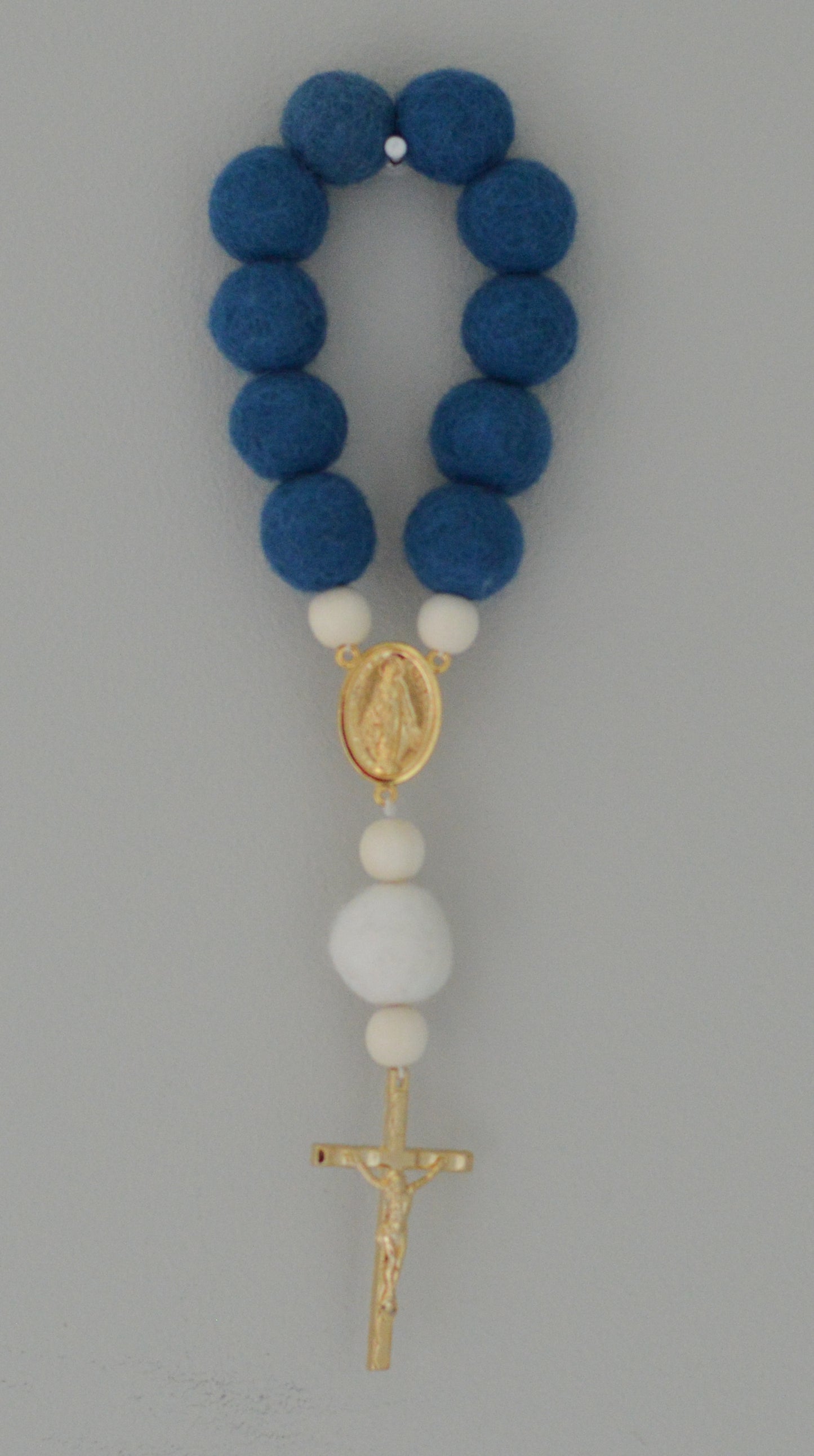 Our Lady of Grace Wall Decade Rosary- Catholic Rosary - Wall Rosary - Catholic Gift - First Communion- Baptism - Joyful Mama Joyful Baby
