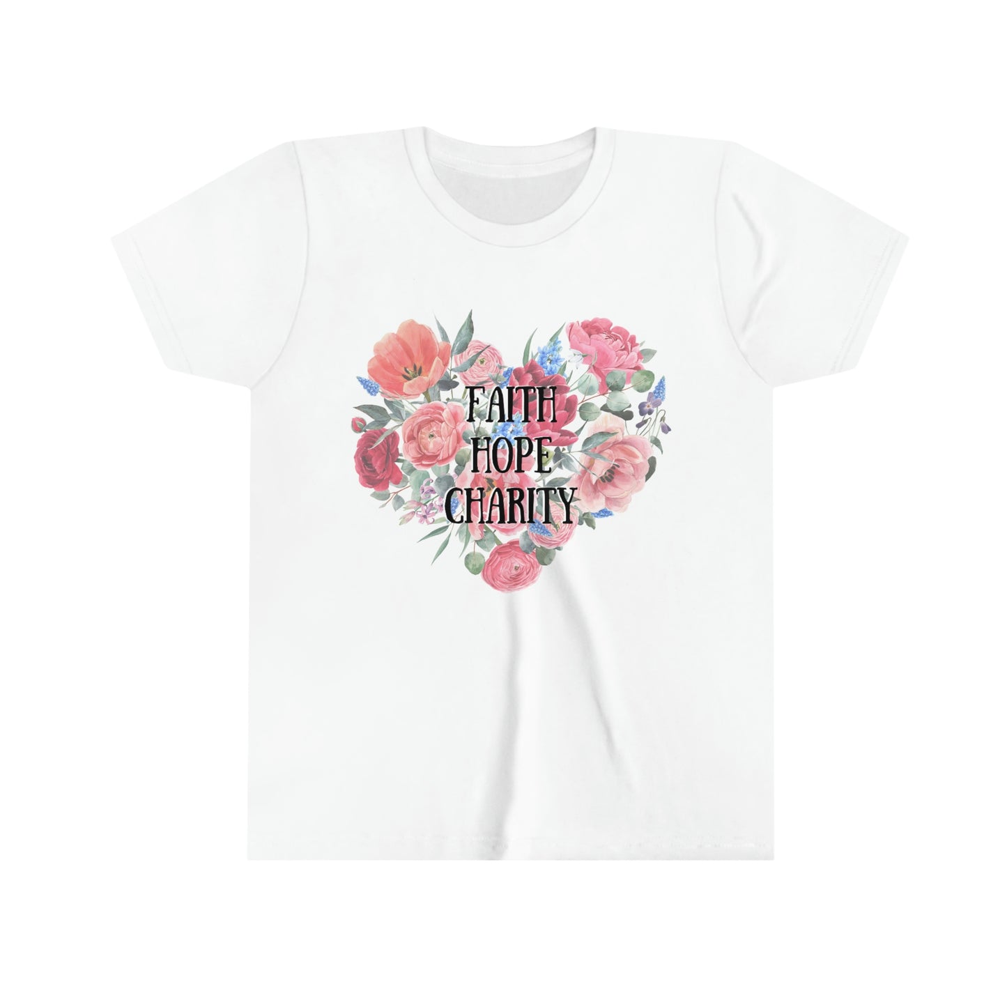 Faith, Hope, & Charity YOUTH T-shirt