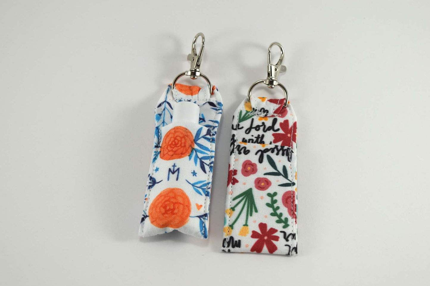 Catholic Chapstick Holder - Floral Hail Mary - Joyful Mama Joyful Baby