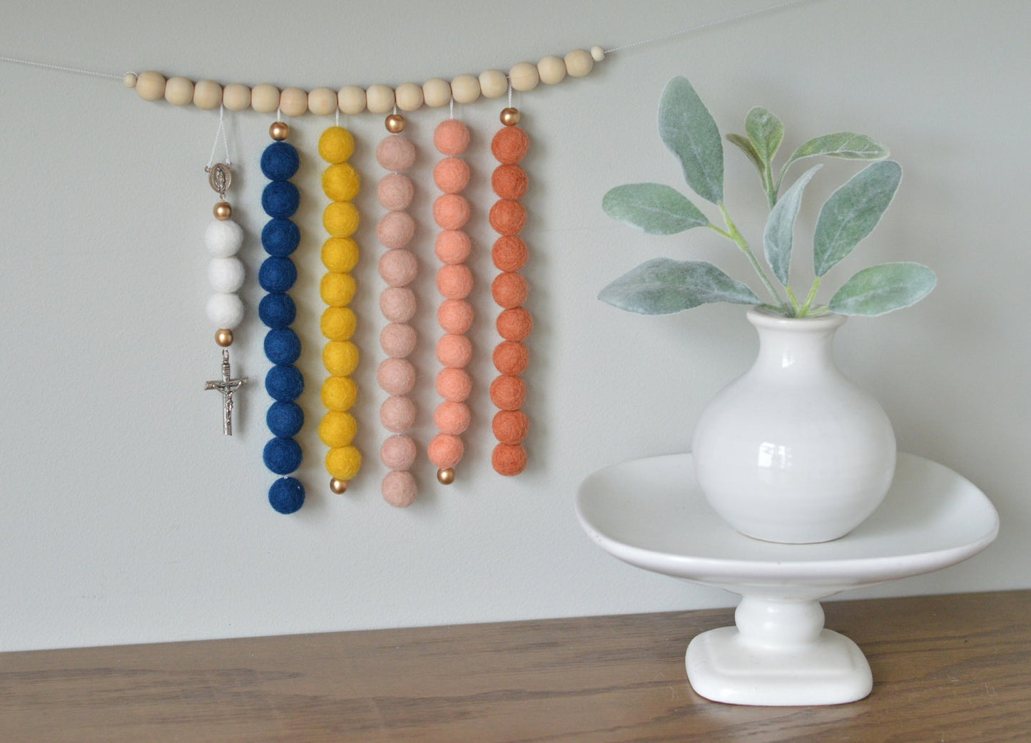 Mini Rosary Wall Hanging- Our lady of Guadalupe - Joyful Mama Joyful Baby
