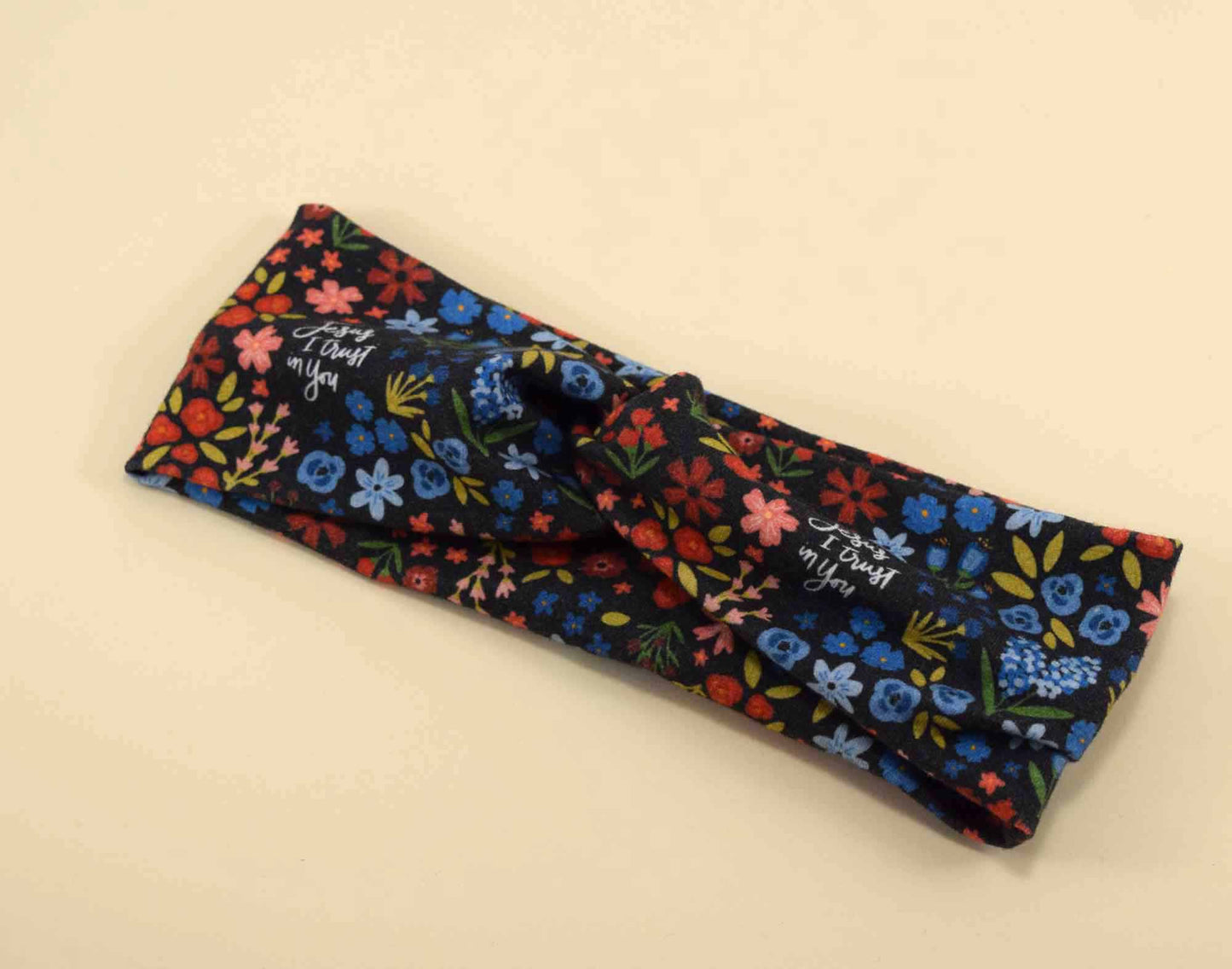 catholic twist headband for girls, catholic turban headband, divine mercy headband, floral headband for catholics