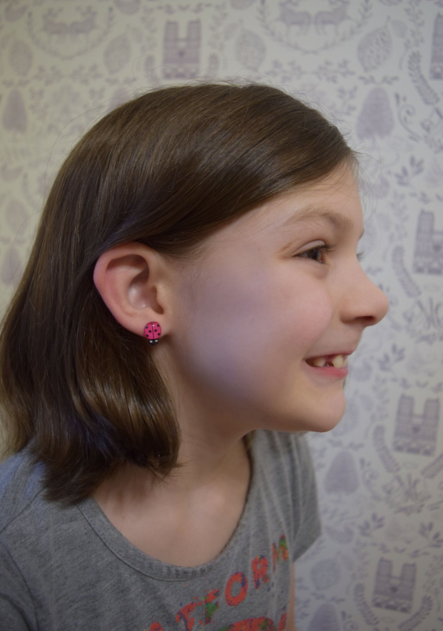 Kid’s Saint Earrings - Mary’s Ladybeetles