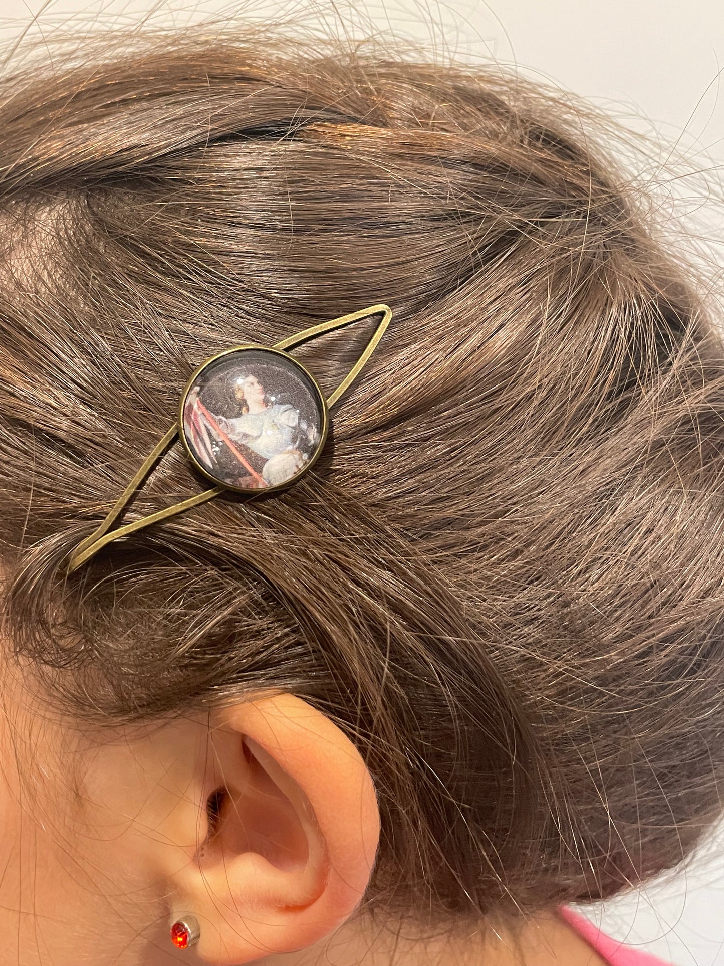 St Joan of Arc barrette- Catholic-womens gift