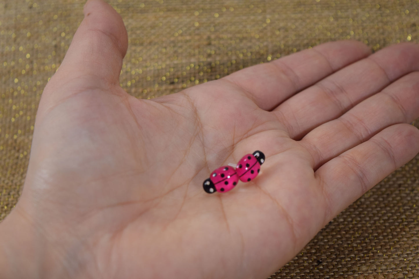 Kid’s Saint Earrings - Mary’s Ladybeetles