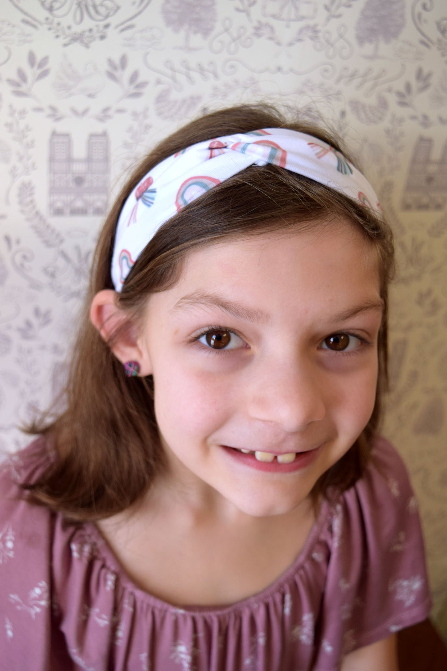 KID SIZED Rainbow Divine Mercy Twist Headband
