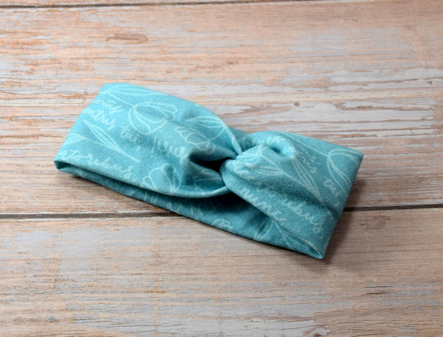 ave maria headband, catholic twist headband, catholic baby headband, catholic baby girl gift, catholic baby shower gift, floral headband, turban headband