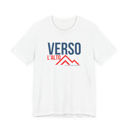 Verso L'Alto- Unisex Jersey Short Sleeve Tee- Catholic Mens tee