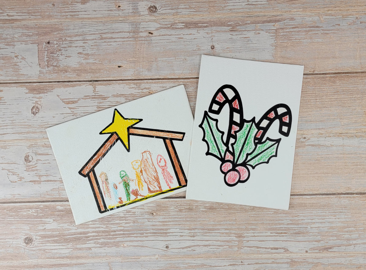 Christmas Kids Paint Your Own Canvas | Catholic Craft Kit | Kids Religious Craft | Homeschool Activity (Copy)