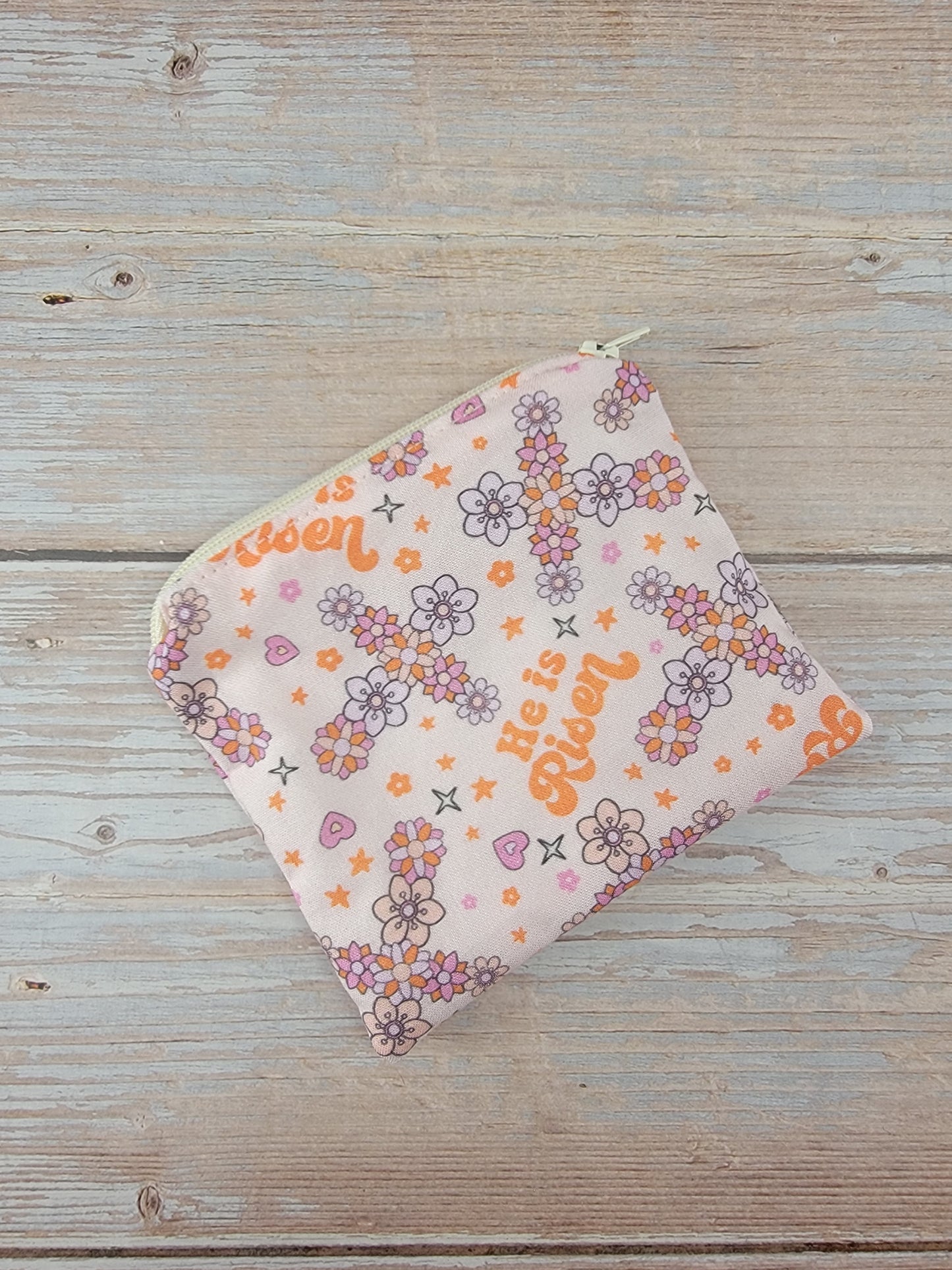 Small Zipper Rosary Pouch - He is Risen