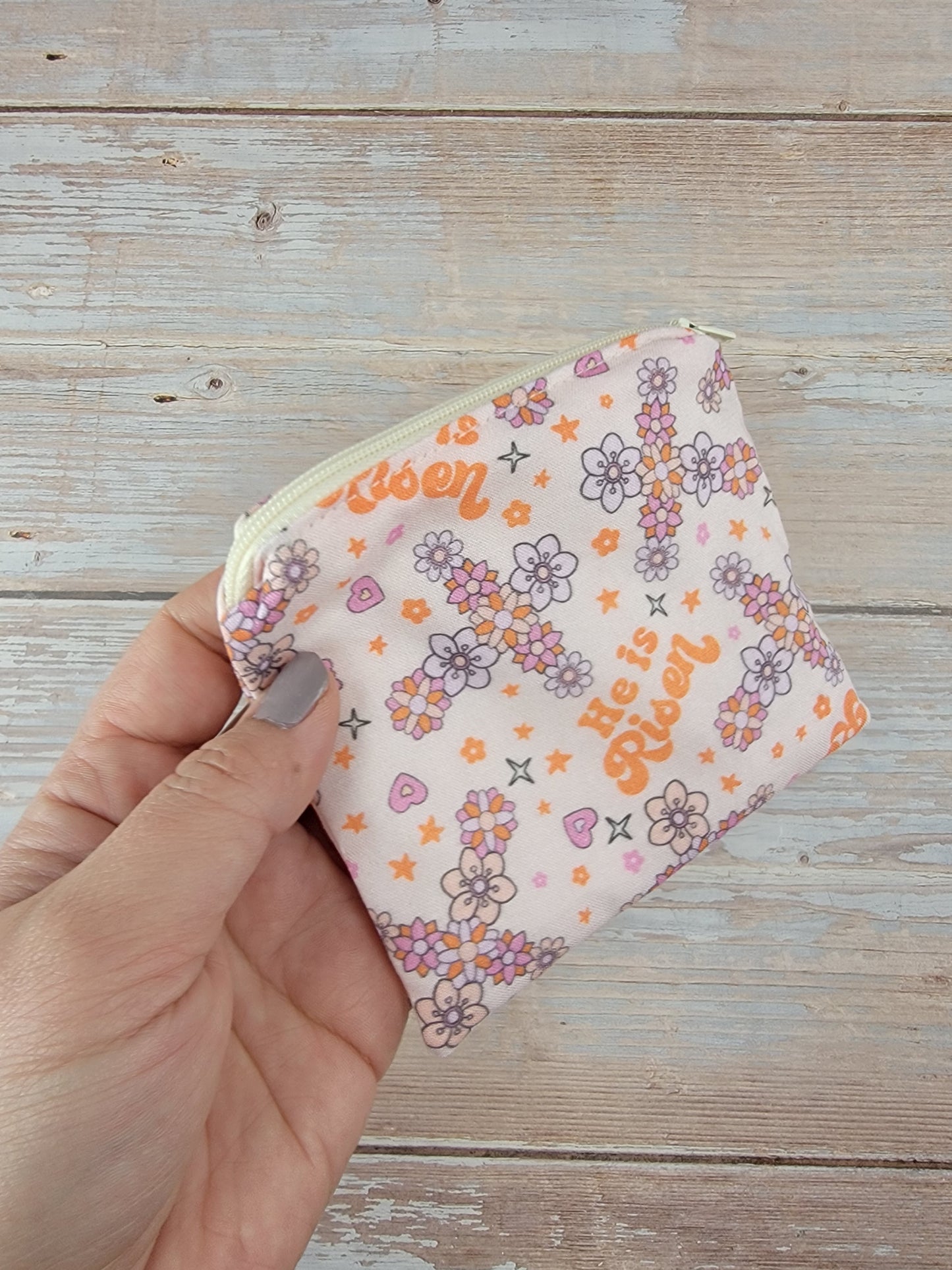 Small Zipper Rosary Pouch - He is Risen