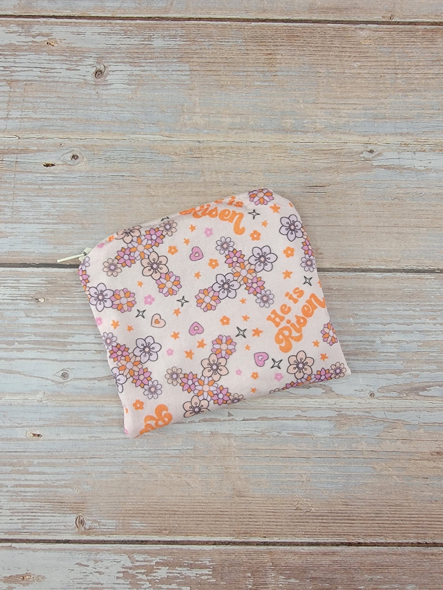 Small Zipper Rosary Pouch - He is Risen