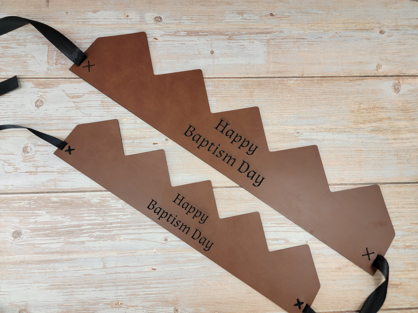 Personalized Leatherette Crown | Baptism Day Crown | Catholic Baptism Day Tradition