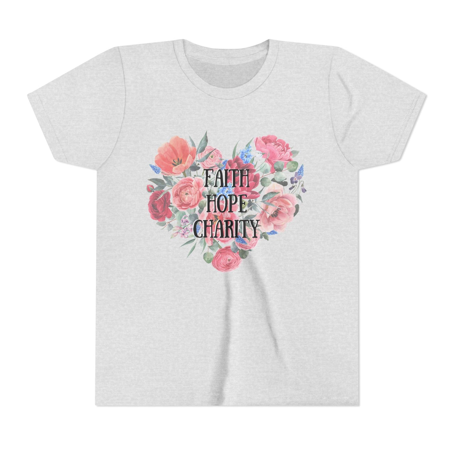 Faith, Hope, & Charity YOUTH T-shirt