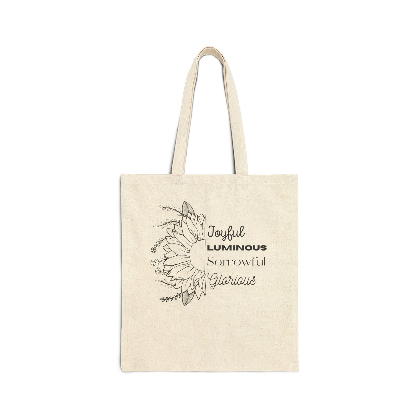 Mysteries of the Rosary Canvas Tote Bag