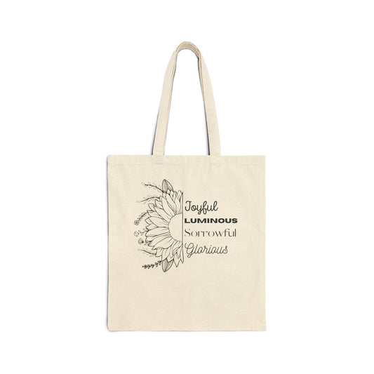 Mysteries of the Rosary Canvas Tote Bag