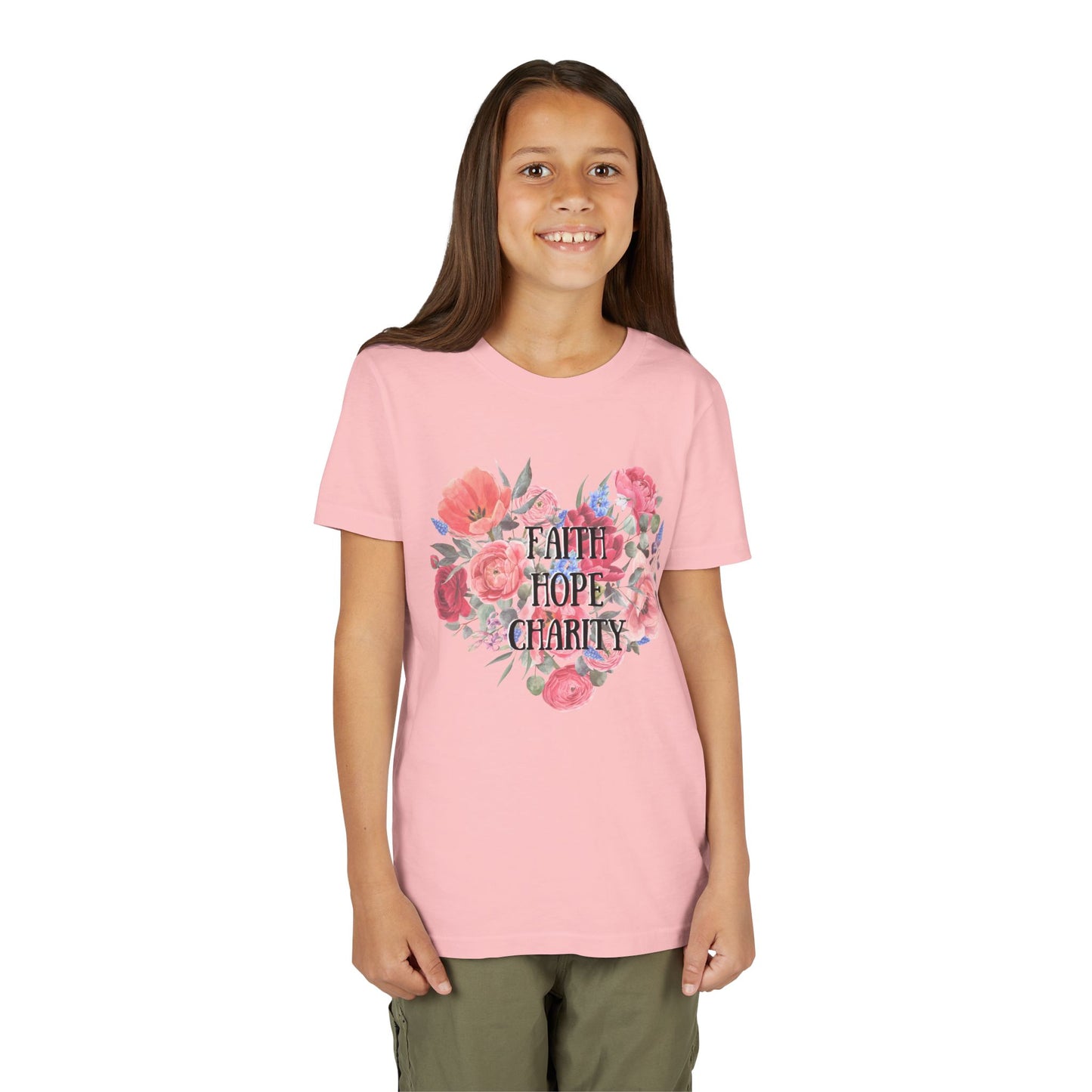 Faith, Hope, & Charity YOUTH T-shirt