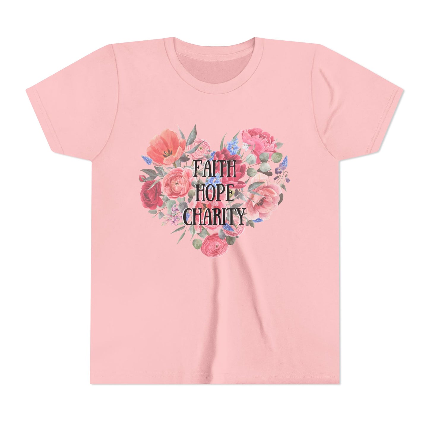 Faith, Hope, & Charity YOUTH T-shirt
