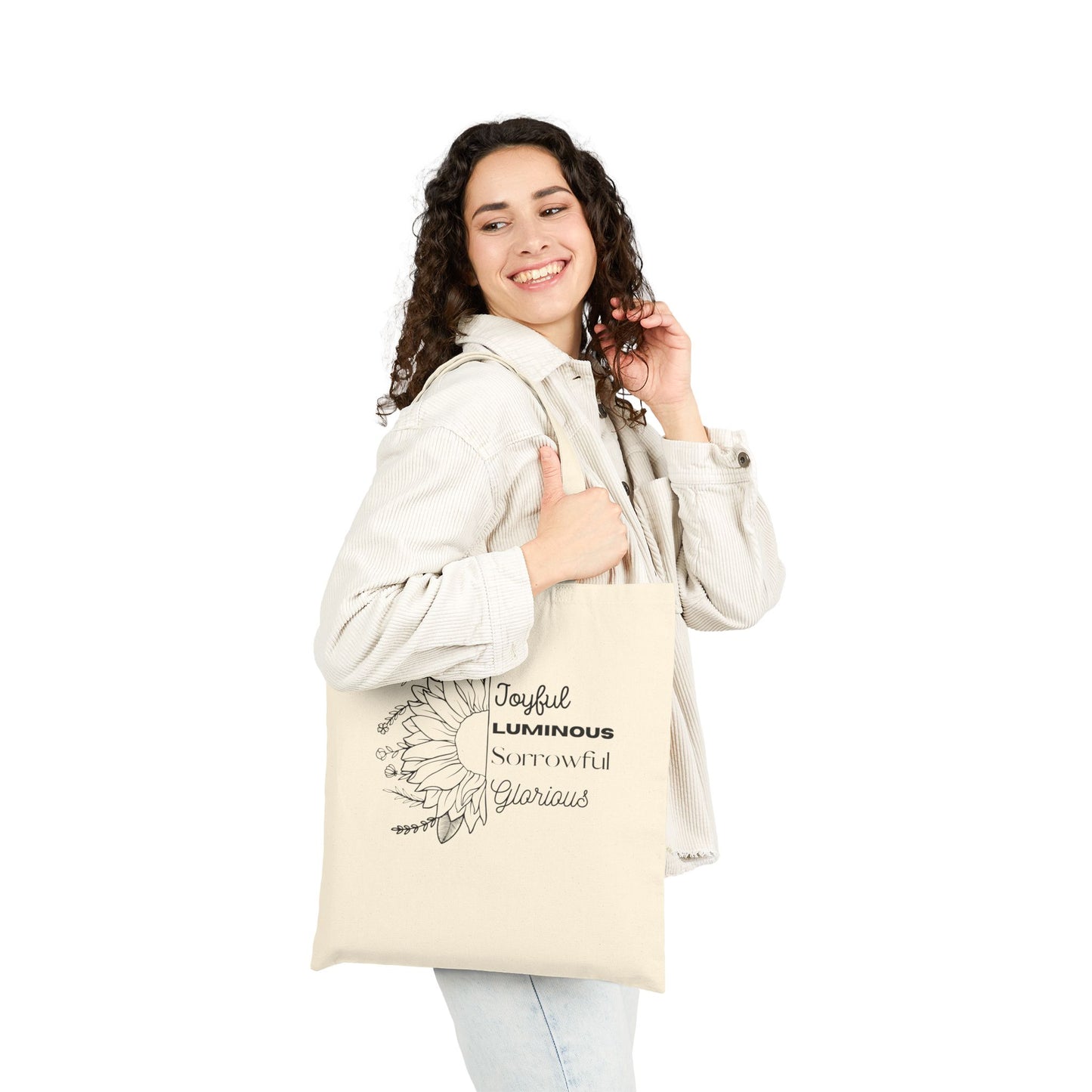 Mysteries of the Rosary Canvas Tote Bag