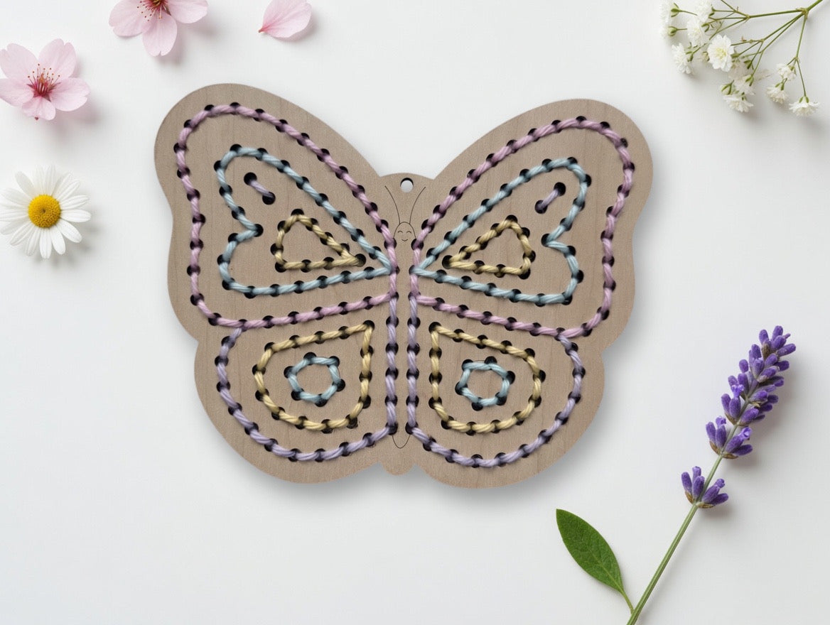 Resurrection Butterfly Lacing Toy | Catholic Easter Fine Motor Montesorri Activity for Kids
