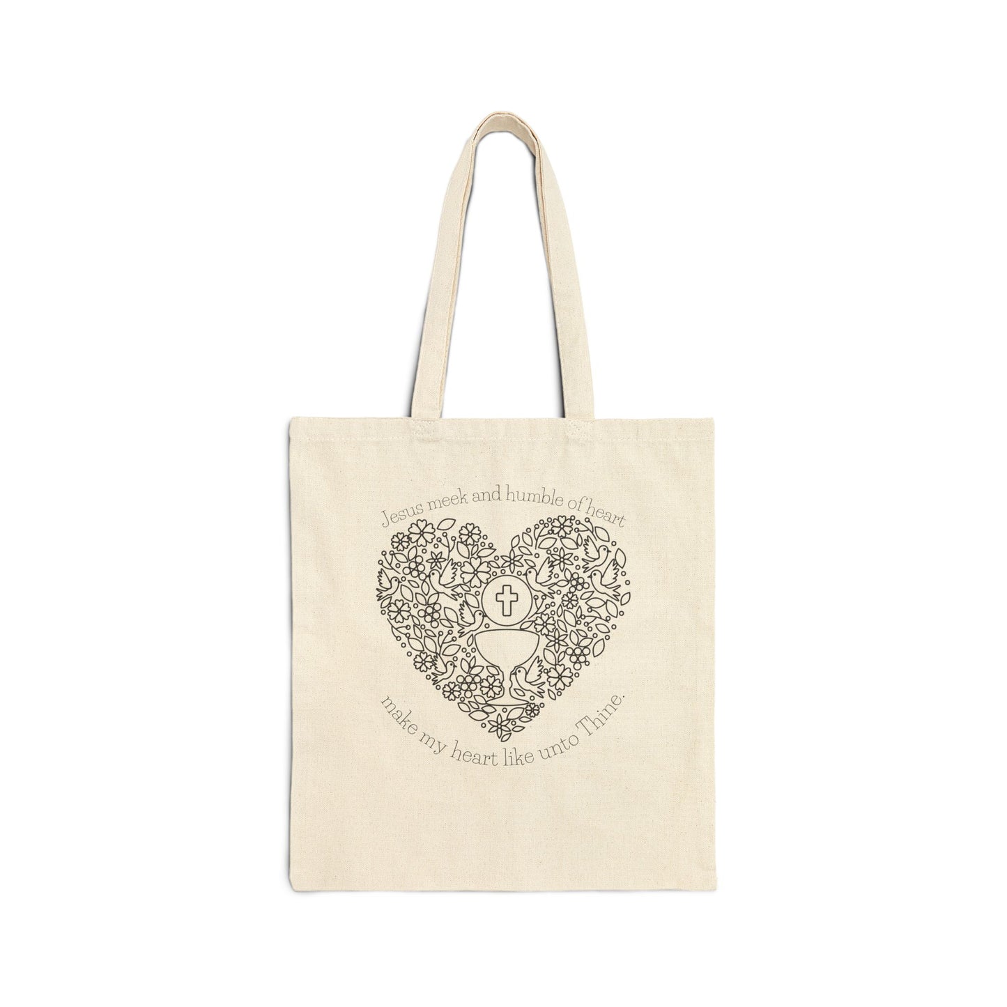 Meek & humble Canvas Tote Bag --First Holy Communion gift