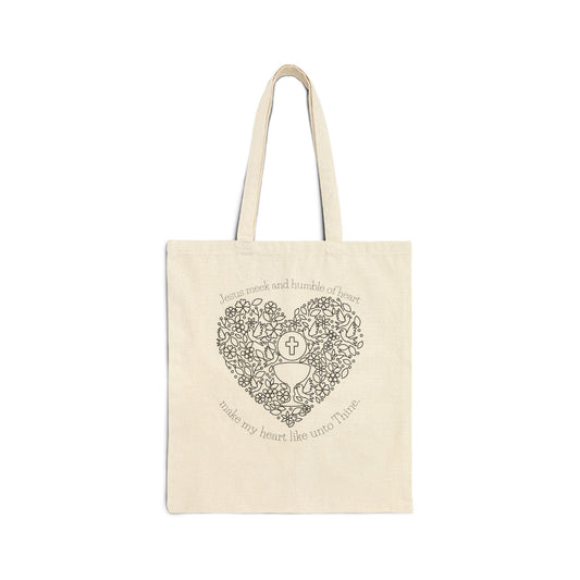 Meek & humble Canvas Tote Bag --First Holy Communion gift