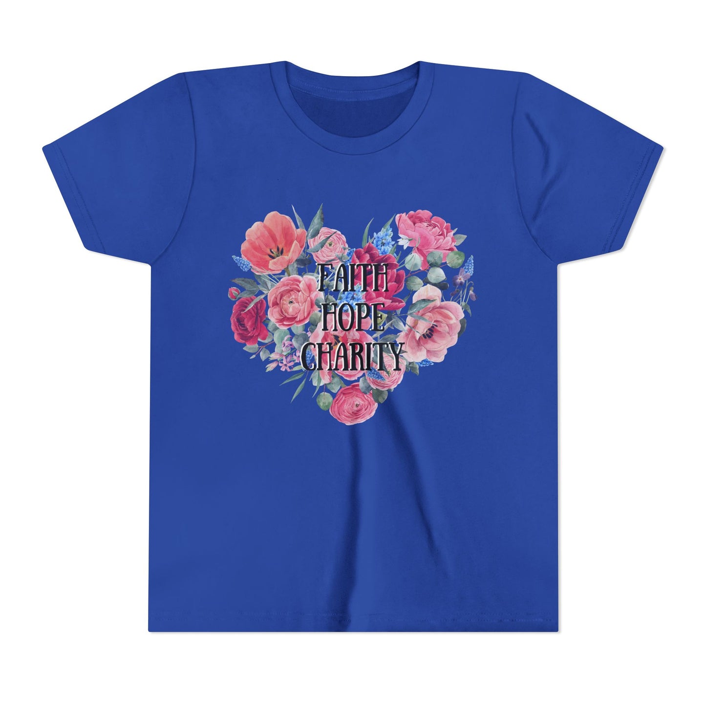 Faith, Hope, & Charity YOUTH T-shirt