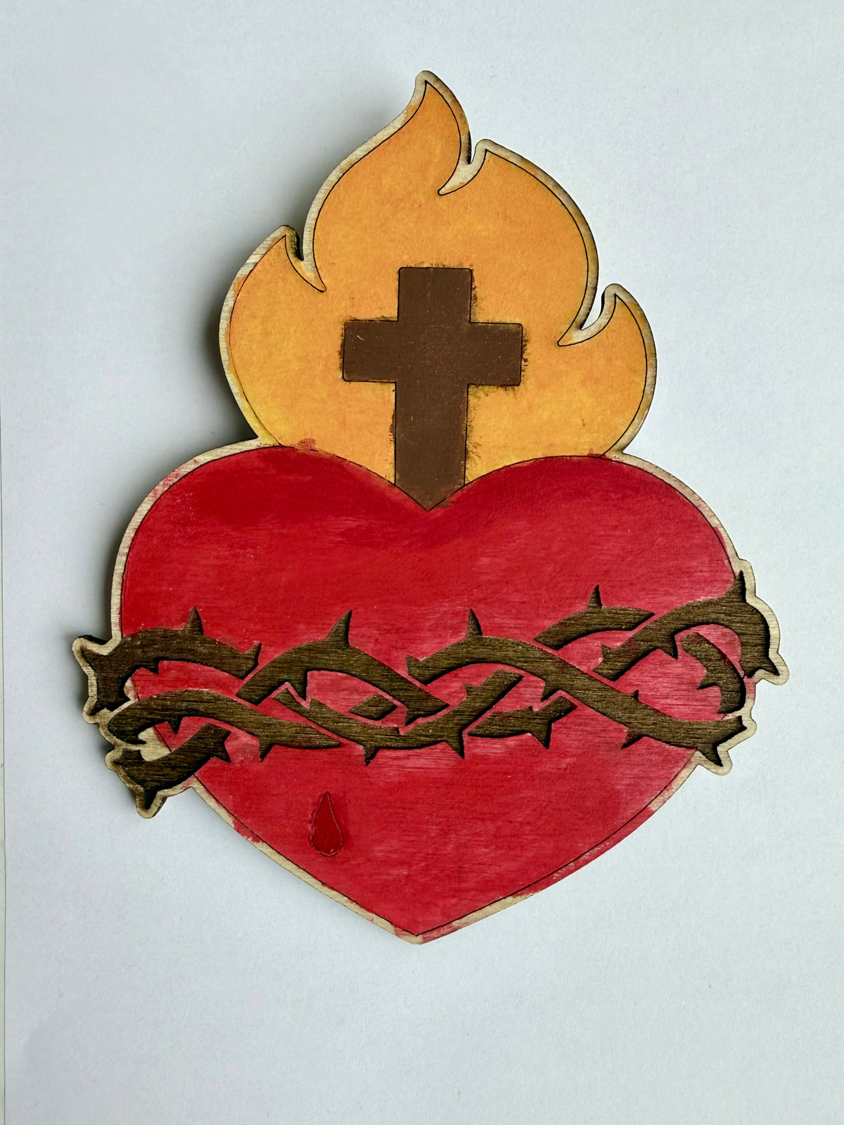 Sacred Heart of Jesus pin -All Saints Day costume prop