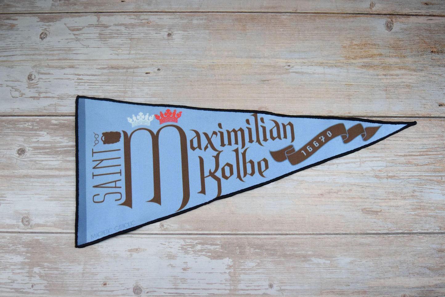 St Maximilian Kolbe Catholic Wall Pennant