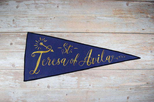 St Teresa of Avila Catholic Wall Pennant