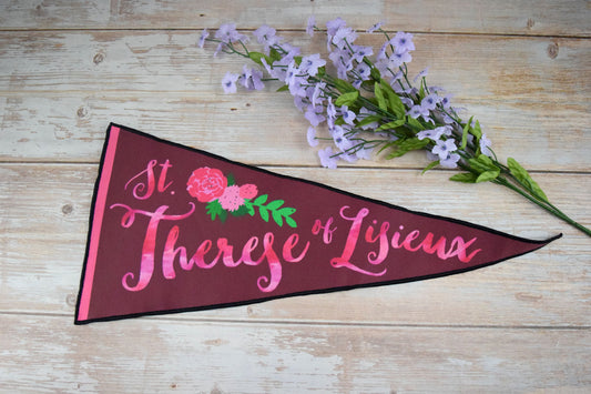 St Therese of Lisieux Catholic Wall Pennant