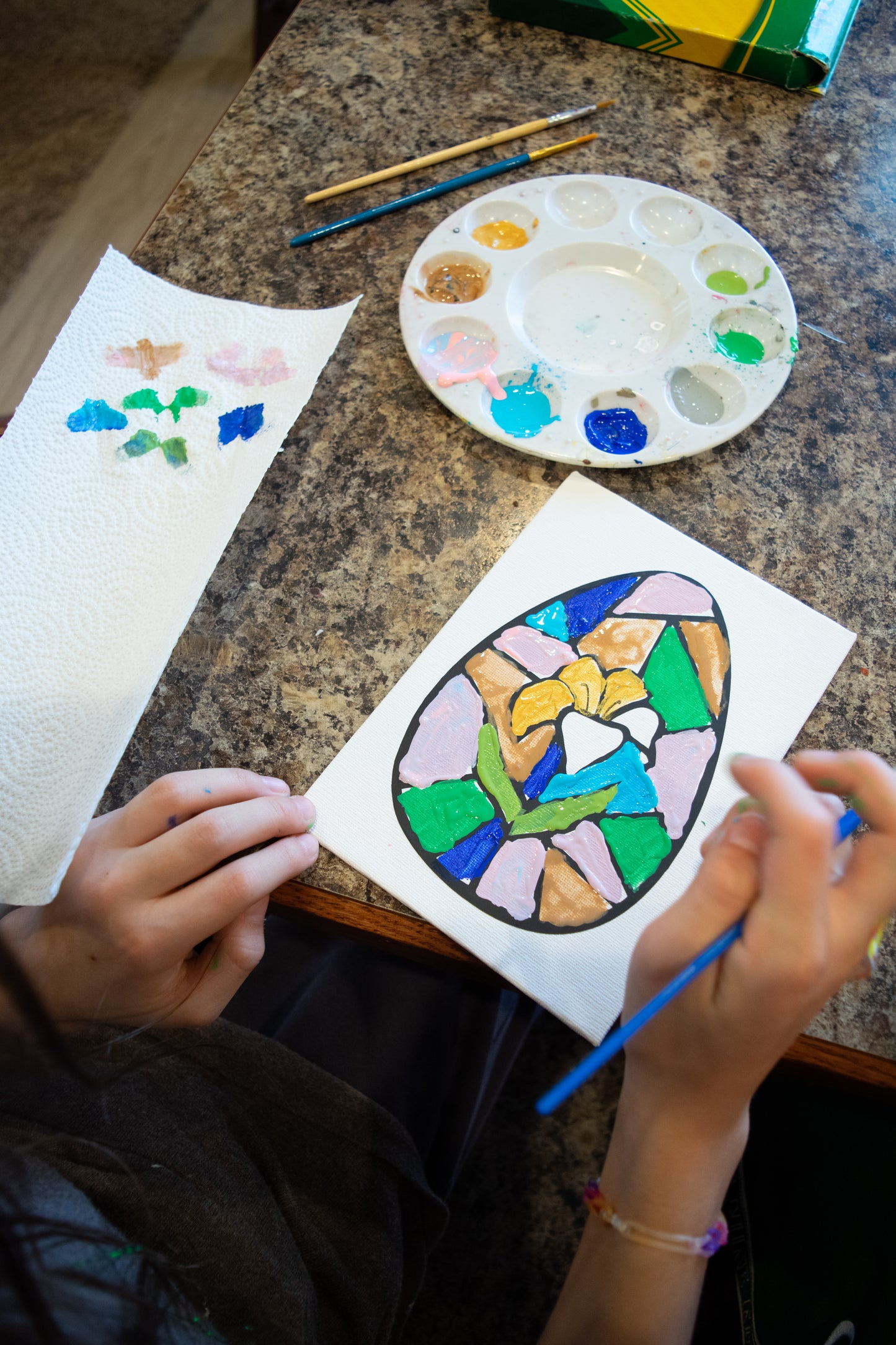 Easter Eggs - Kids Paint your own Canvas