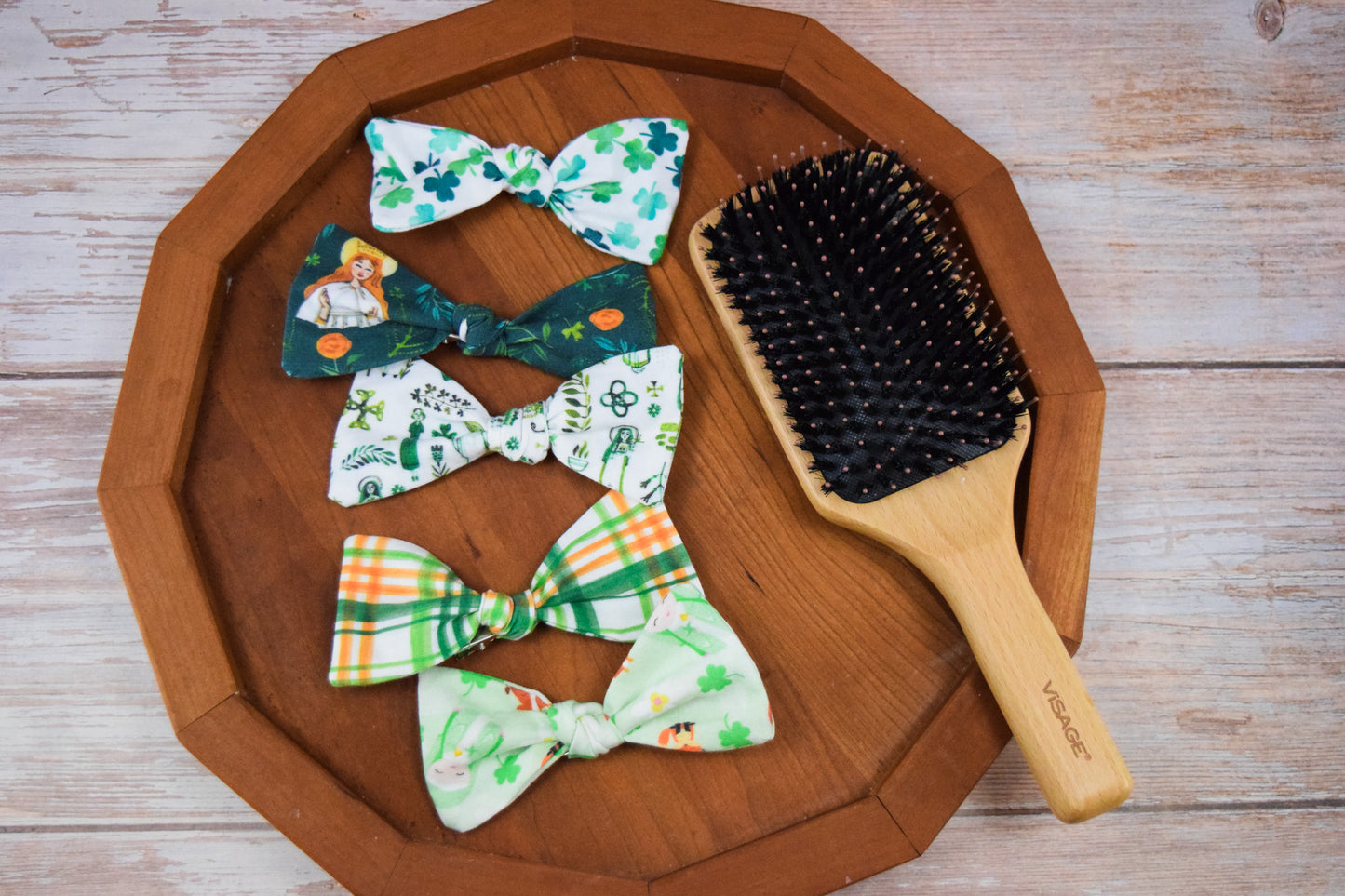 Catholic Knotted Hair Bows - Irish Collection