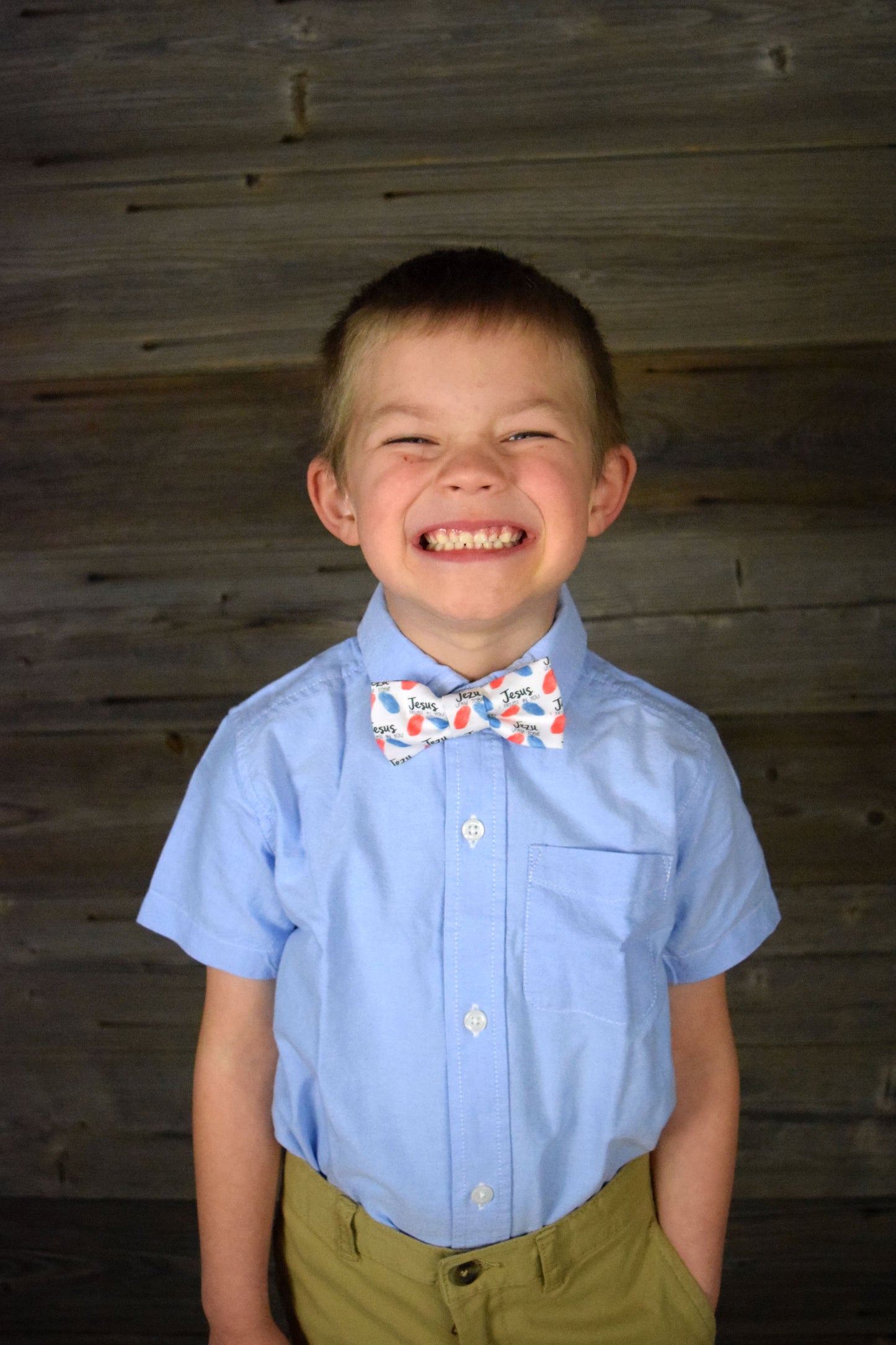 Adjustable Youth Divine Mercy Bow Tie