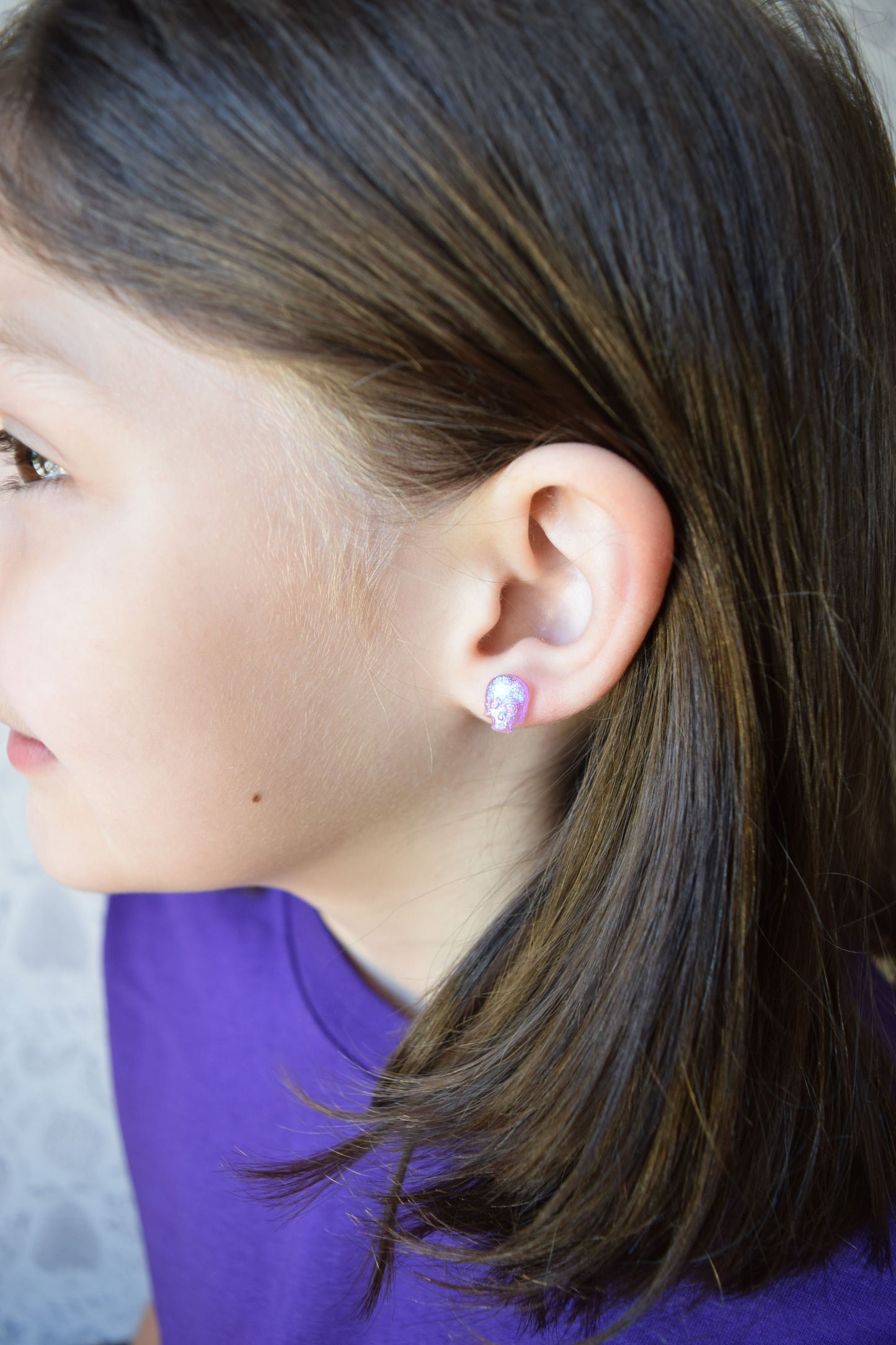 Kid’s Saint Earrings - Memento Mori Skulls