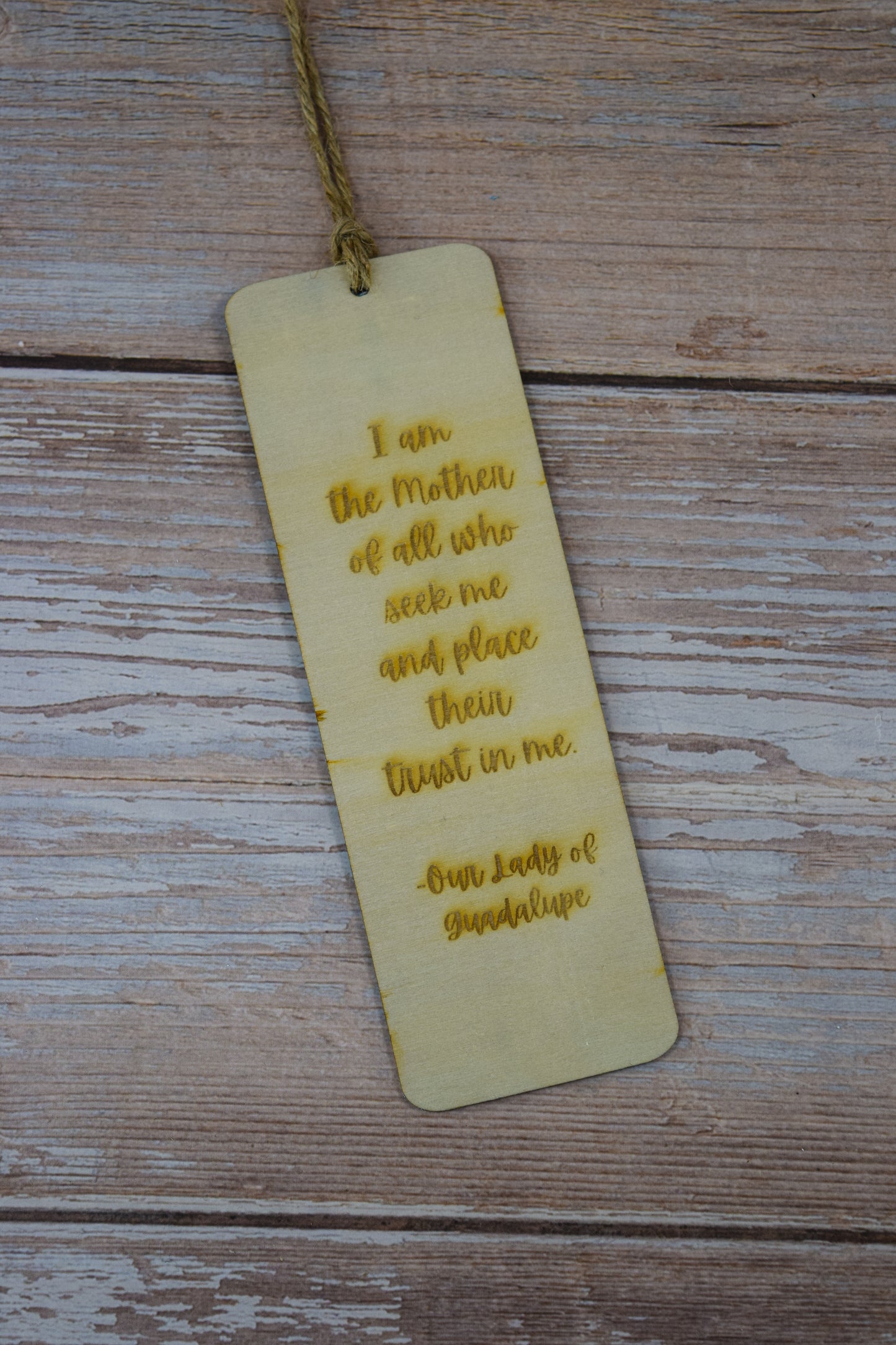 Our Lady of Guadalupe Wood Bookmark