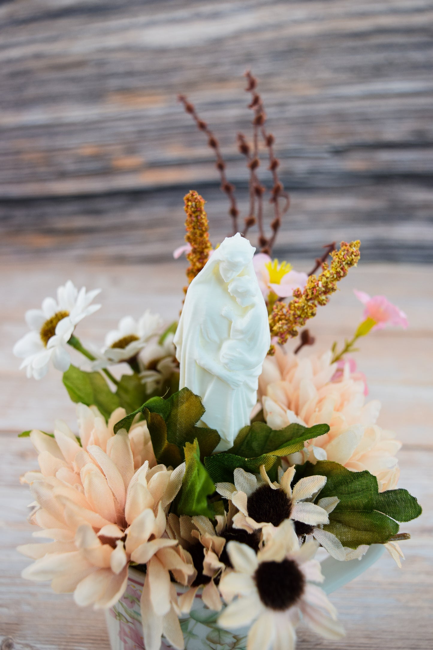 Pink Mary Garden Tea Cup