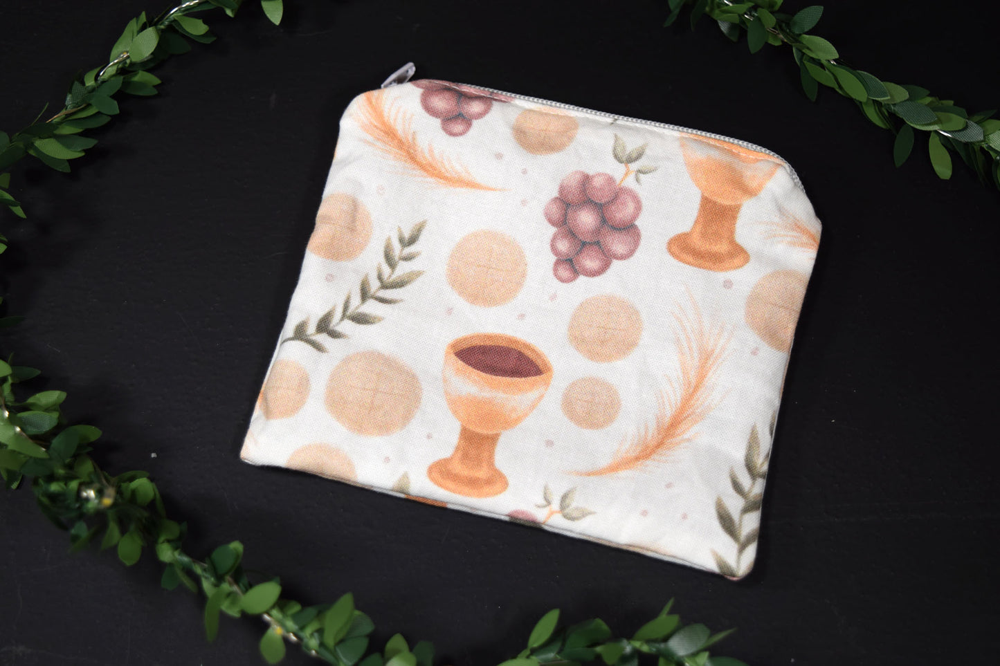 Small Zipper Rosary Pouch - Communion