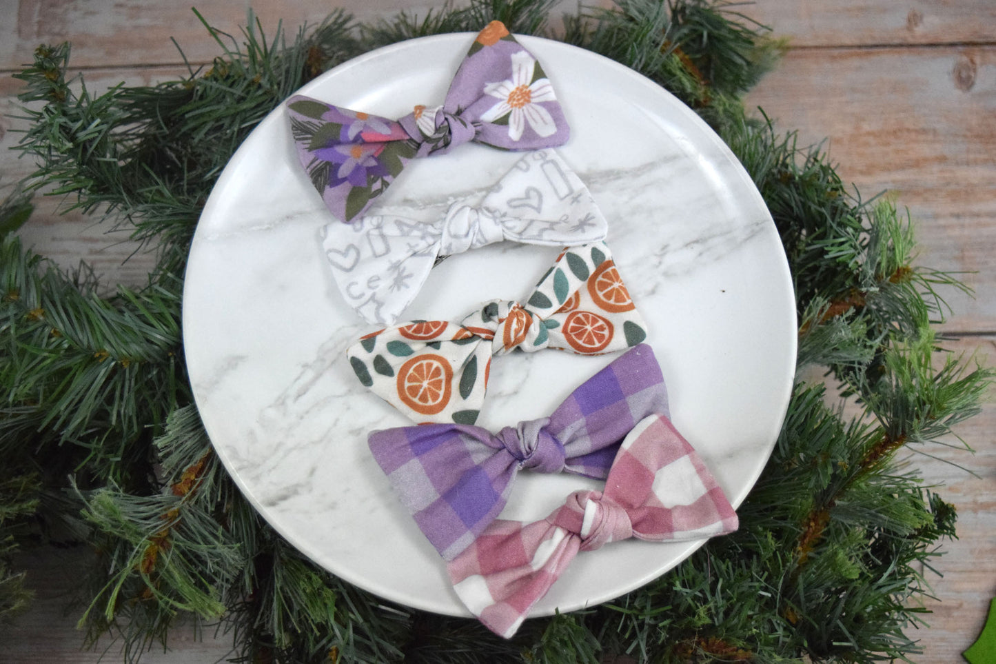 Catholic Knotted Hair Bows - Advent Collection