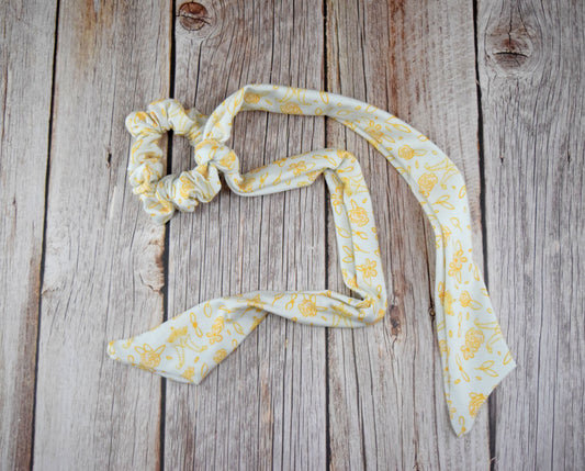 Scrunchie Hair Scarf - Golden Crowning of Mary