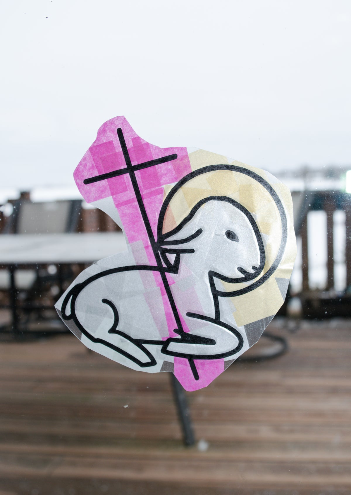 Catholic Easter Suncatcher Craft Kit: Kids Tissue Paper DIY Craft