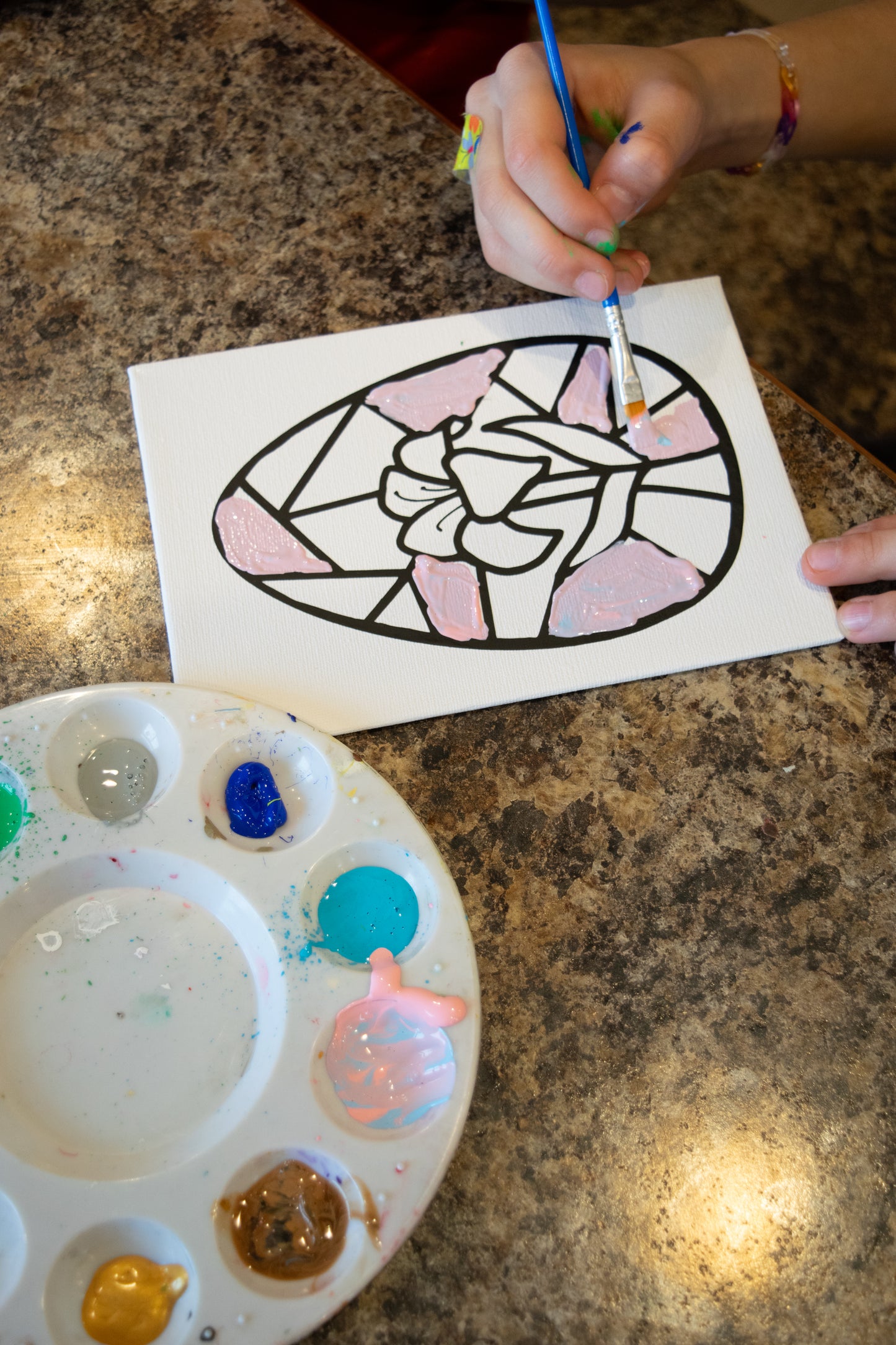 Easter Eggs - Kids Paint your own Canvas