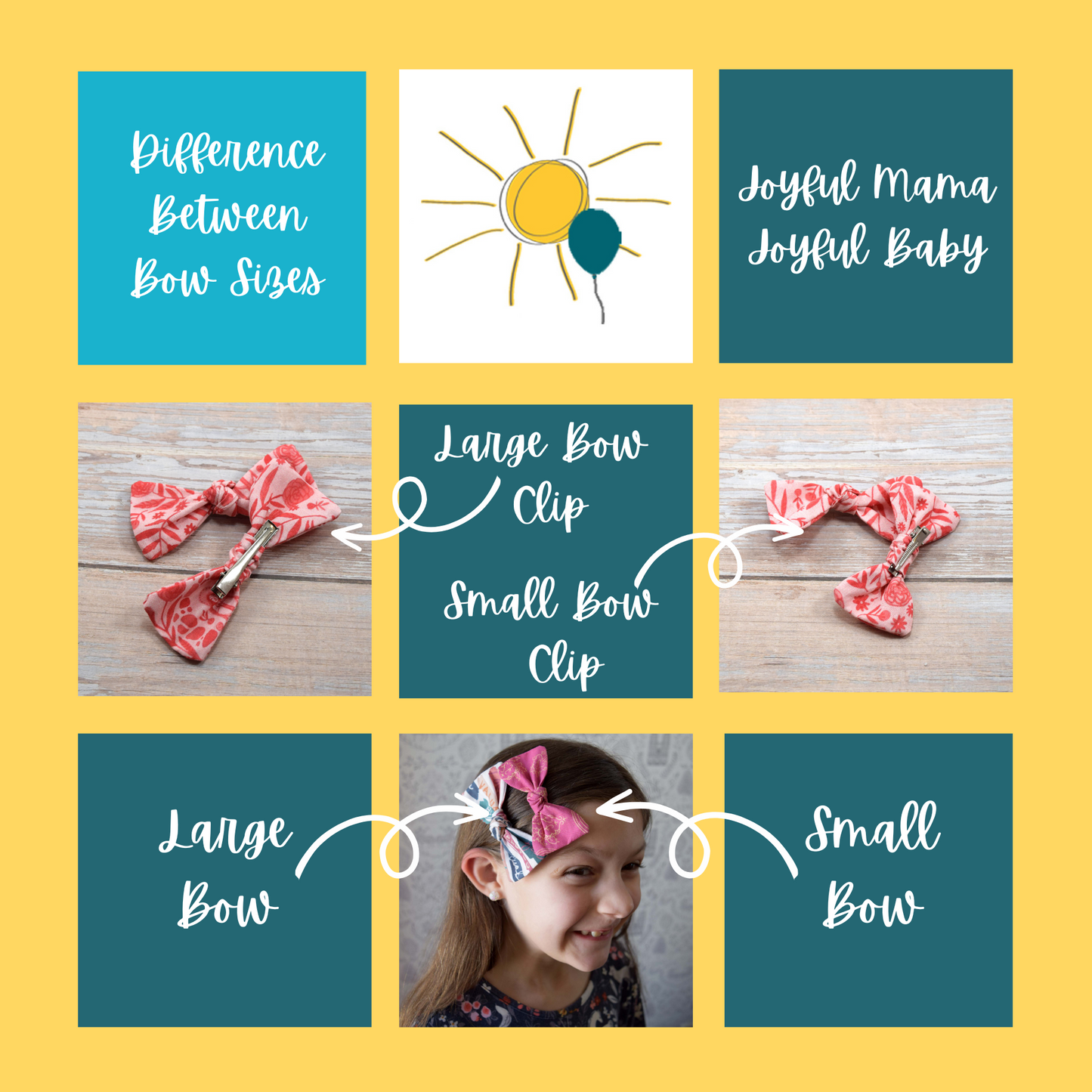 Catholic Knotted Hair Bows - Affirmations
