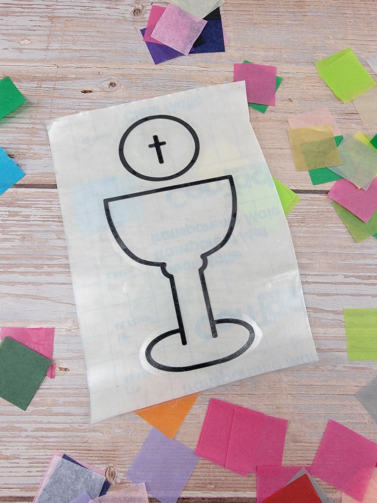 Catholic Sacraments Suncatcher Craft Kit: Kids Tissue Paper DIY Craft