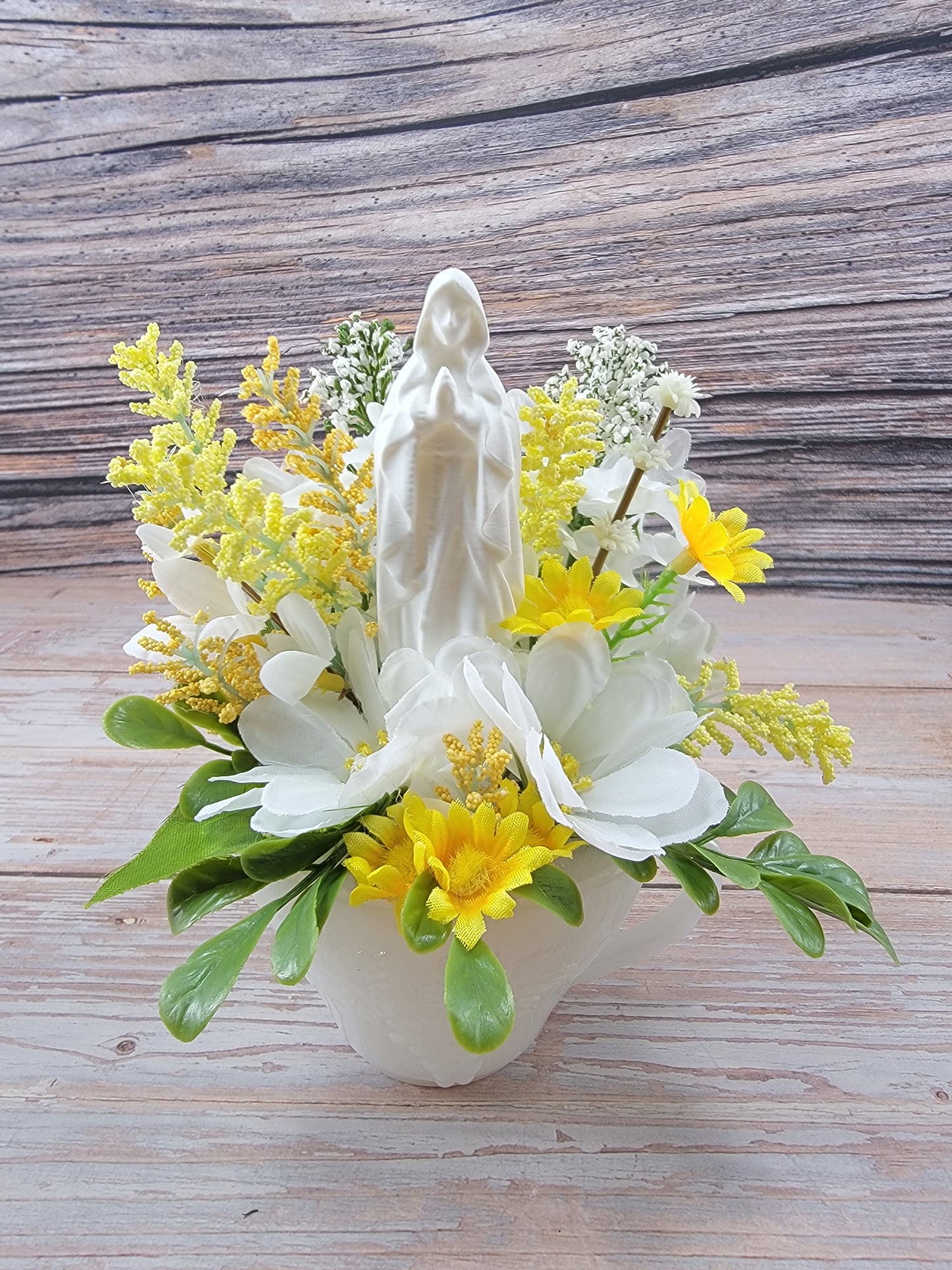 Milk Glass Mary Garden Tea Cup