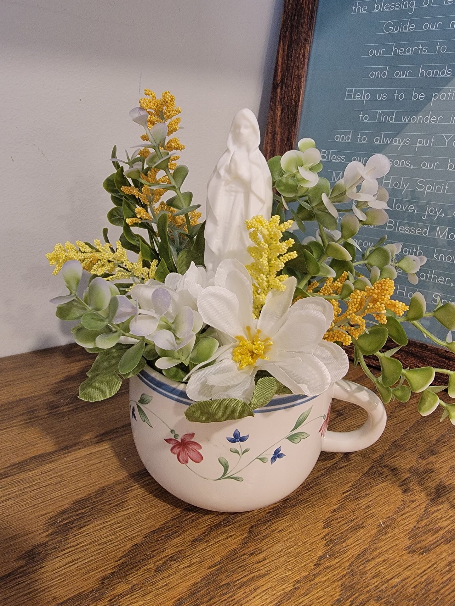 Blue & Pink Mary Garden Tea Cup