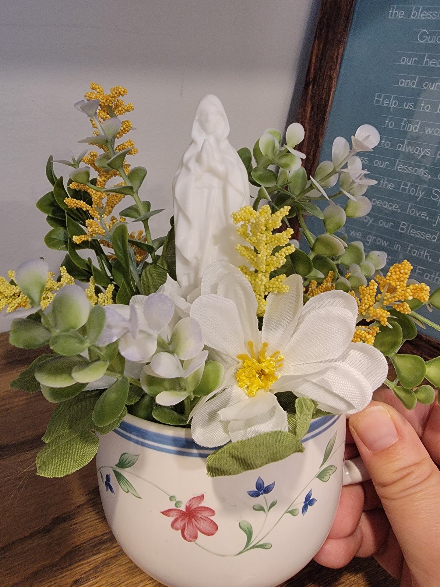 Blue & Pink Mary Garden Tea Cup