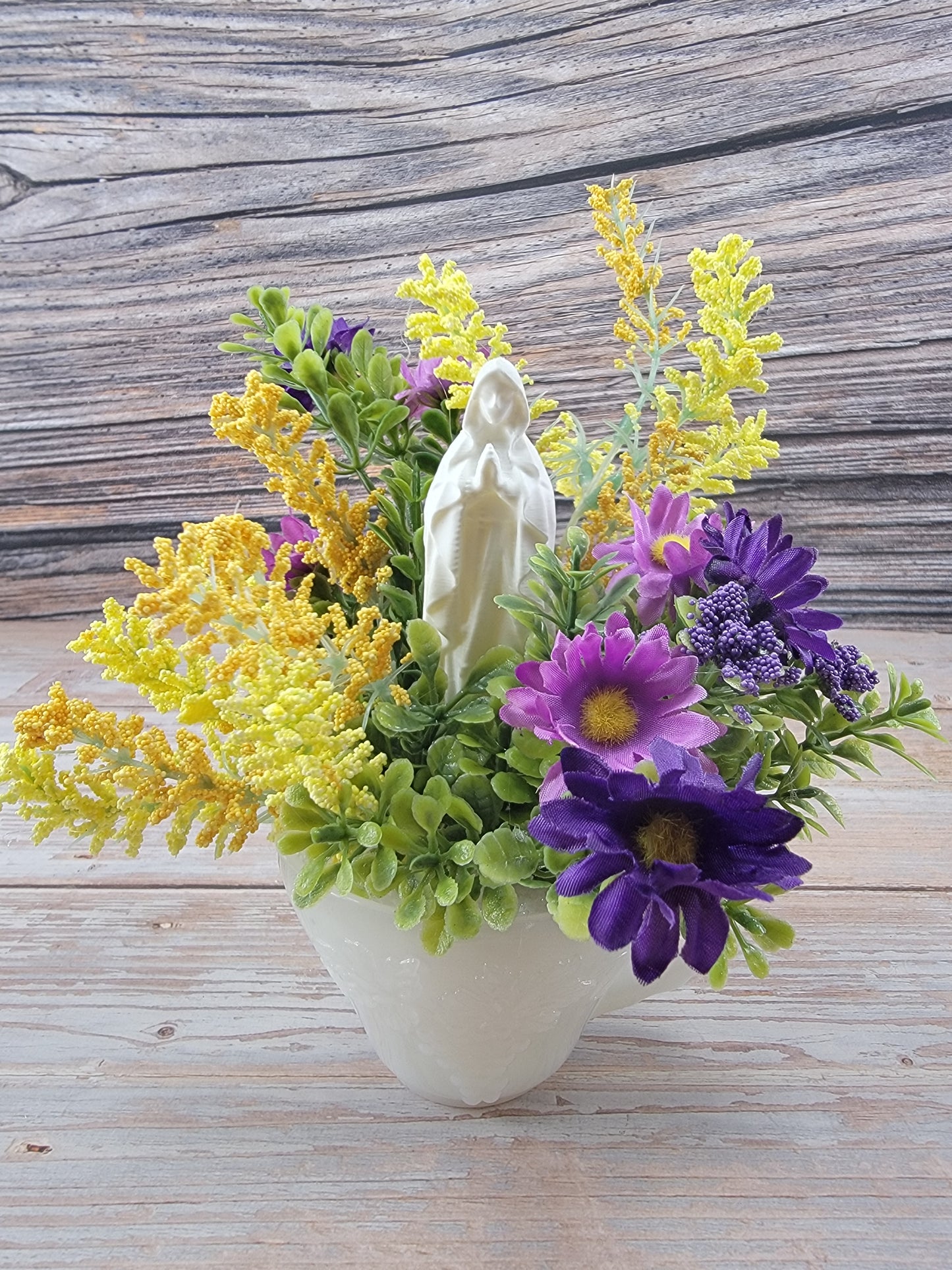Milk Glass Mary Garden Tea Cup